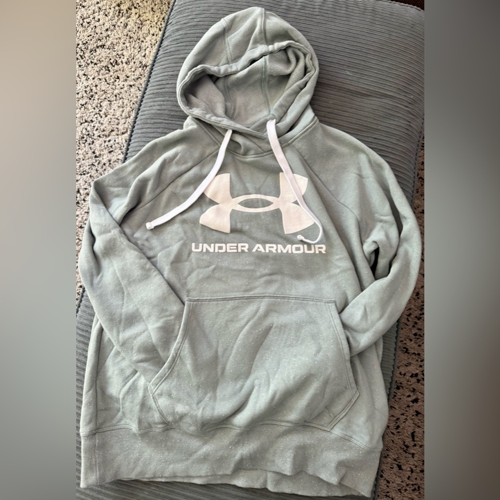 Under Armour Sage Green Heathered Pullover Hoodie